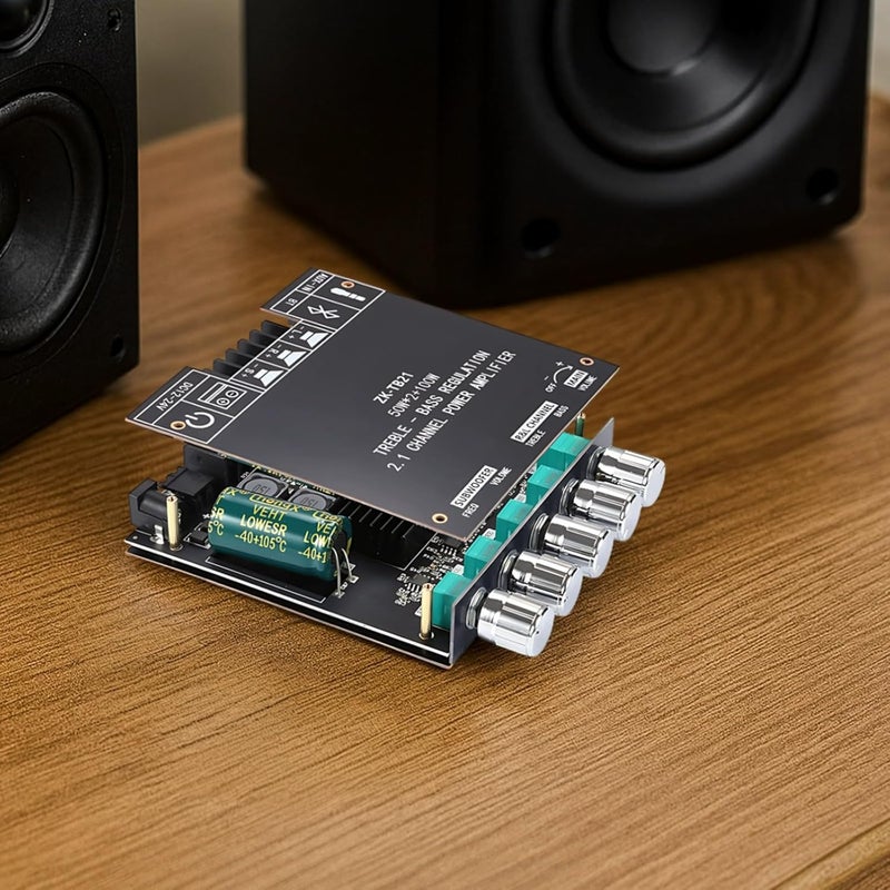 Zk-Tb21 Wireless Digital Board Amplifier 2.1 Channel, Power 500W Output, Chip Tpa3116, Tone High and Low Adjustment, Input Aux, Amplification for Audio - Image 4