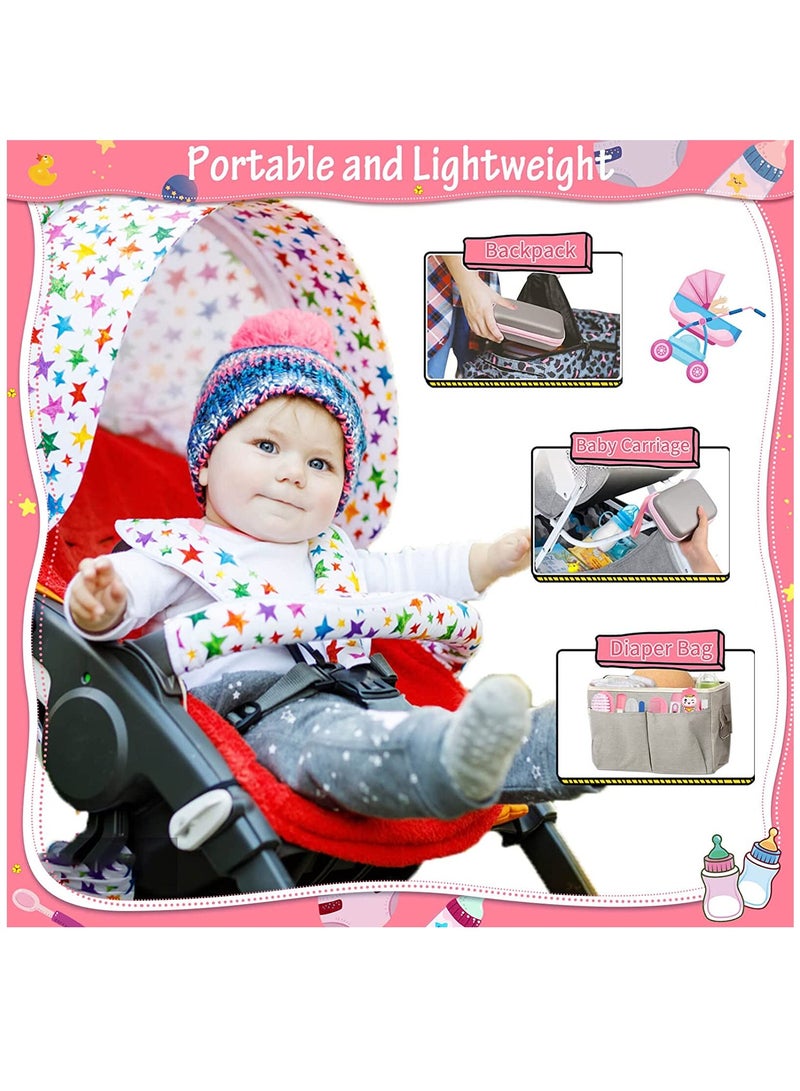 SOLARAE Newborn Baby Grooming Kit - Complete Nursery Care Set with Hair Brush, Comb, Nail Clipper, Thermometer, Pacifier Clip, and Nasal Aspirator for Infants (Pink) - Image 5