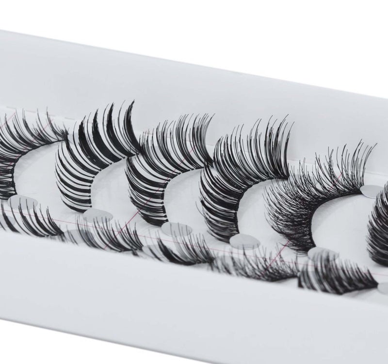 FOK Soft Natural Black Thick Long False Eyelashes (STYLE 2) - Image 4
