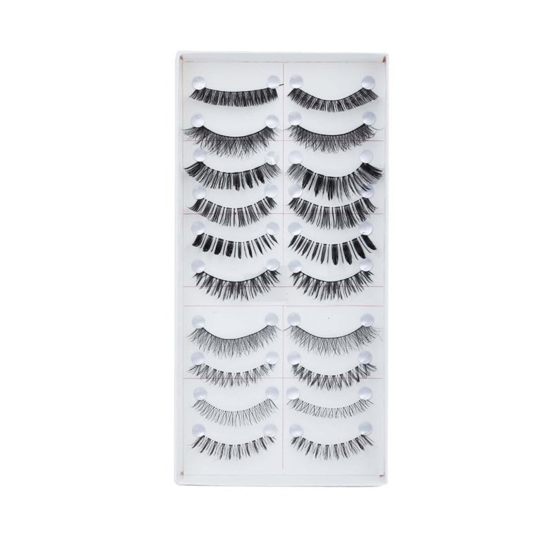 FOK Soft Natural Black Thick Long False Eyelashes (STYLE 2) - Image 5