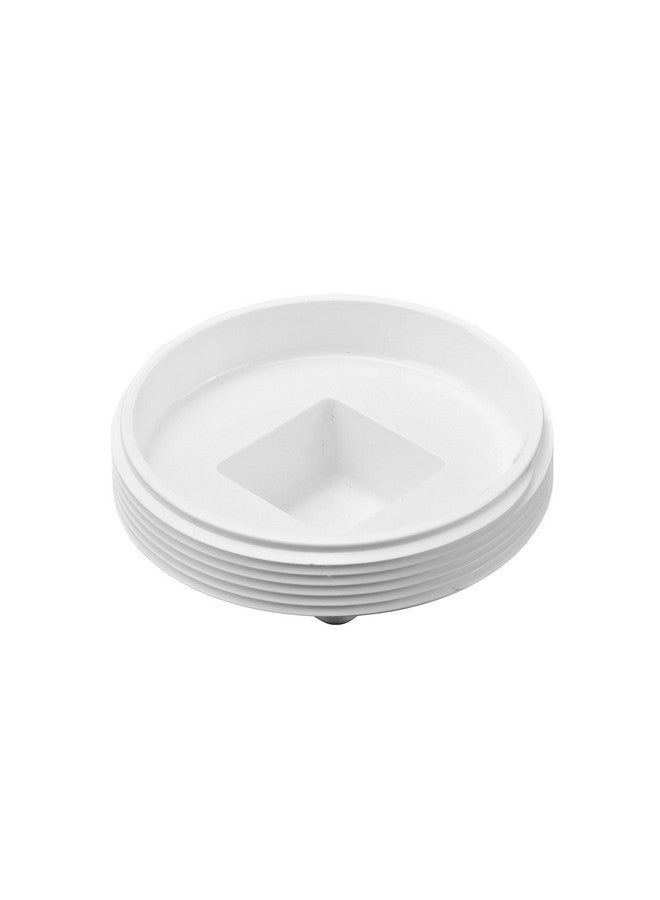 NDS NDS 41P8 PVC S&D Cleanout Plug, with 4-Inch MPT Connection, Works with 4-Inch FPT drain fittings attached to Sewer and Drain Pipe, White