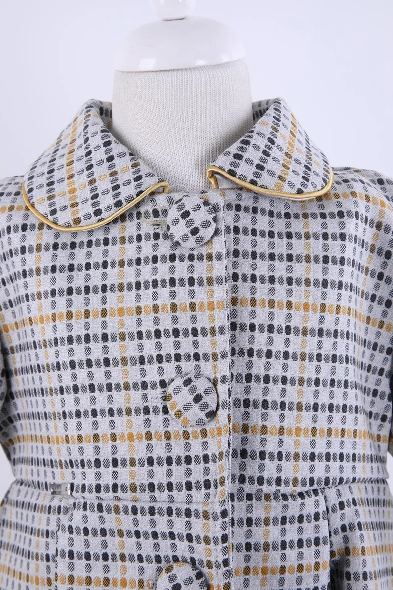 Baby Hola Babyhola Baby Girl Child Lined Plaid Coat Winter 13466