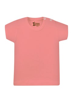 Funny Bunny Pack Of 2 Plain Color Half Sleeve Undershirt For Baby Girl  - Image 2