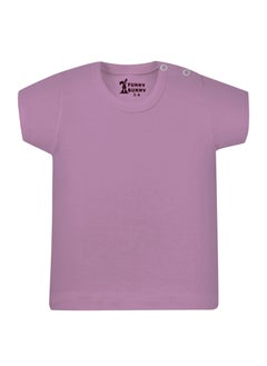 Funny Bunny Pack Of 2 Plain Color Half Sleeve Undershirt For Baby Girl  - Image 5