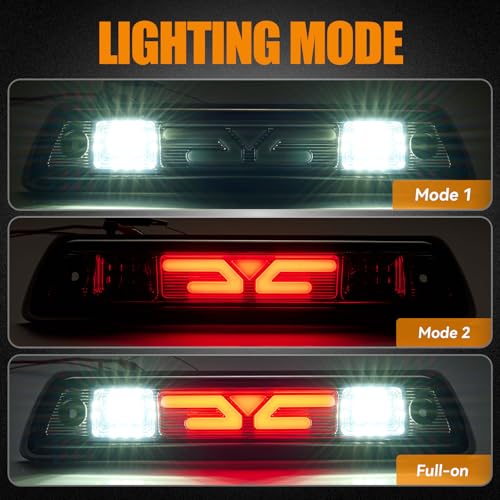 Cxdar Third 3rd Brake Light, LED High Mount Stop Light for 2009-2014 Ford F150, 10-14 Lincoln Mark LT, Rear Center Cab Roof Tail Cargo Lamp, DOES NOT FIT SVT Raptor & Models with Hill Descent Control - Image 2