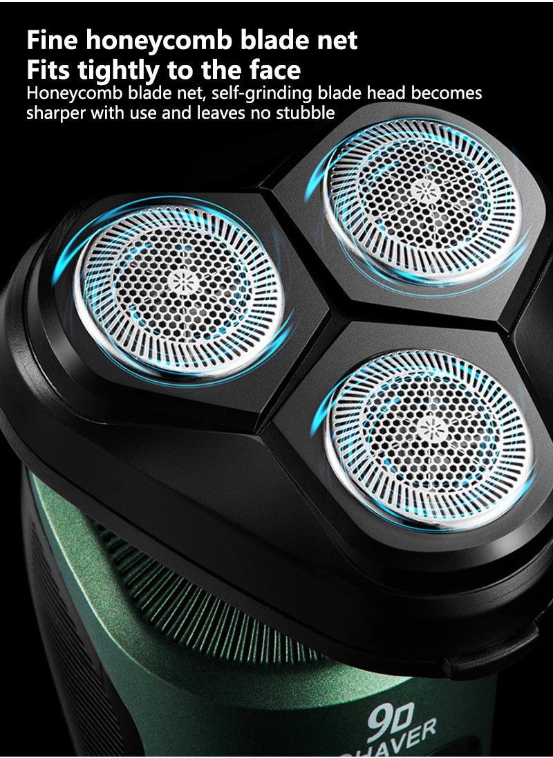 Electric Shaver for Men, Rechargeable Electric Razors 4 in 1 Trimmer Kit for Wet & Dry Shaving, 1 Hour Fast Charging