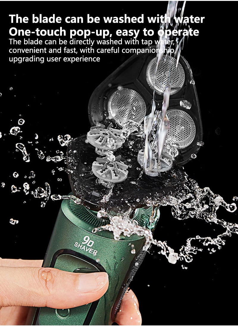 Electric Shaver for Men, Rechargeable Electric Razors 4 in 1 Trimmer Kit for Wet & Dry Shaving, 1 Hour Fast Charging
