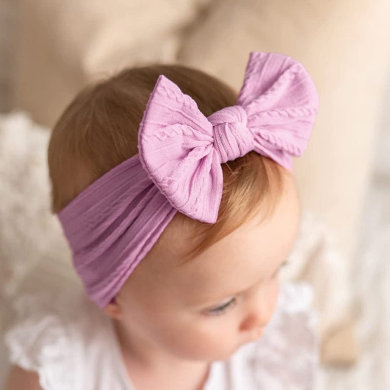 WZT 21PCS Baby Nylon Headbands 7 styles Hairbands Hair Bow Elastics for Girl headbands with bows Newborns Infant Toddlers - Image 4