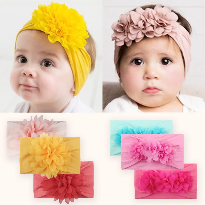 WZT 21PCS Baby Nylon Headbands 7 styles Hairbands Hair Bow Elastics for Girl headbands with bows Newborns Infant Toddlers - Image 3