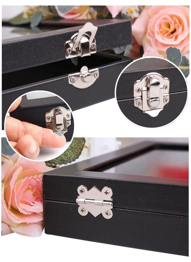 PADOM - Padom Removable Jewelry Tray Showcase Display Stackable for Earrings Brooch Buttons Rings, necklace Black Velvet 12 Grids - Image 1