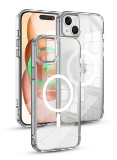 Raegr RAEGR iPhone 15 Plus Case | Magnetic Case | Supports Mag-Safe Wireless Charging | Air Hybrid Protective MagFix Case/Cover Designed for iPhone 15 Plus (6.7-Inch) 2023 - Crystal Clear RG10503  - Image 1