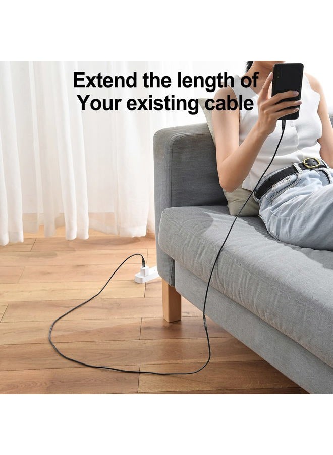 Thsucords 100W USB C Extension Cable 1.6FT, 10Gbps USB C 3.2 Male to Female Cord Data Transfer 20V/5A Fast Charging Cable, 4K@60Hz Video Monito Braided - Image 4