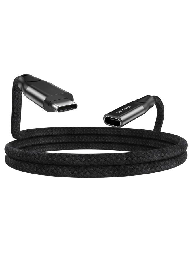 Thsucords 100W USB C Extension Cable 1.6FT, 10Gbps USB C 3.2 Male to Female Cord Data Transfer 20V/5A Fast Charging Cable, 4K@60Hz Video Monito Braided - Image 1