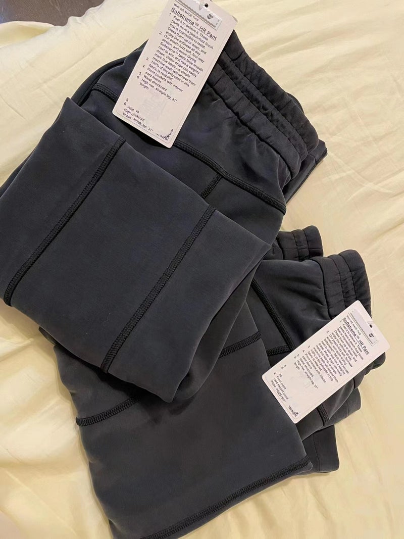 Lulu Same Yoga Wide Leg Pants SoftstremI Pants Sports Casual Pants Womens Loose Straight Leg Length Albumin  - Image 4