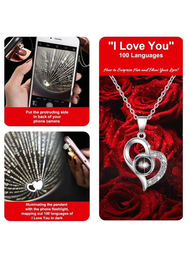 Preserved Rose Necklace - Infinite Roses, Heart-Shaped Gift Box - Made from Real, Fresh, and Beautiful Roses - A Romantic Gift for Her, a Women's Gift, a Mother's Day Gift - Image 5