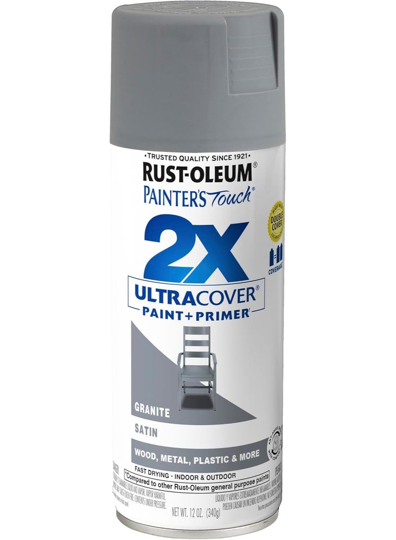 رست أوليوم طلاء بخاخ Painter's Touch 2X Ultra Cover 340 G ساتان جرانيت - Image 1