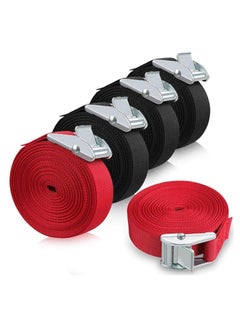 Generic Tie Down Straps, Adjustable Lashing Straps Ratchet Straps Heavy Duty Ratchet Tie Down Straps Cargo Straps with Cam Buckle Suitable for Carrying Various Cargo or Luggage 5 Pack 16 Ft  - Image 1