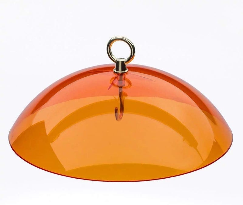 Birds Choice 10" Hanging Bird Feeder Protective Dome Cover, Orange - Compatible with Nectar or Tube Feeders, Made to Withstand Harsh Weather Conditions - Image 1