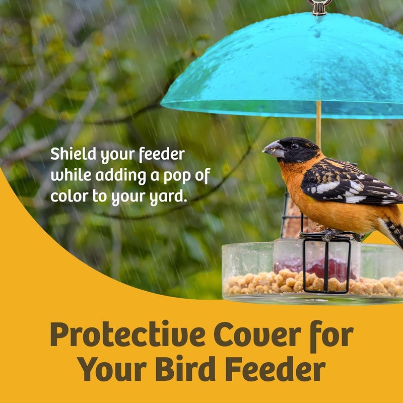 Birds Choice 10" Hanging Bird Feeder Protective Dome Cover, Orange - Compatible with Nectar or Tube Feeders, Made to Withstand Harsh Weather Conditions - Image 2