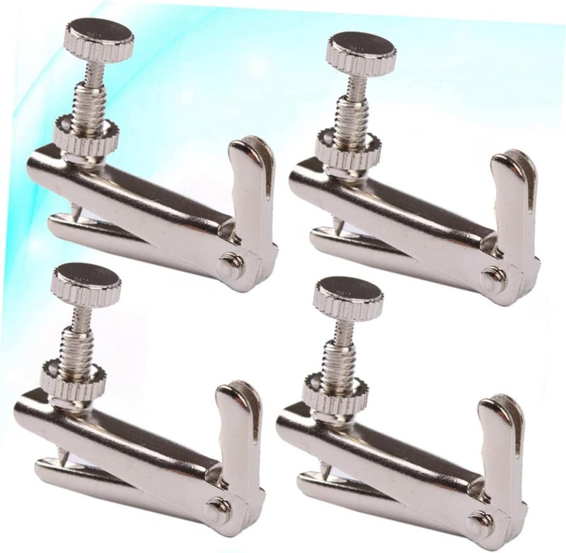 Toyvian 12pcs String Fine Adjuster for Violin Metal Violin Tuner Groove Design Easy Mounting Fine Tuning s - Image 4
