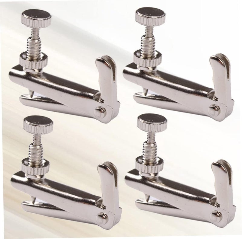 Toyvian 12pcs String Fine Adjuster for Violin Metal Violin Tuner Groove Design Easy Mounting Fine Tuning s - Image 5