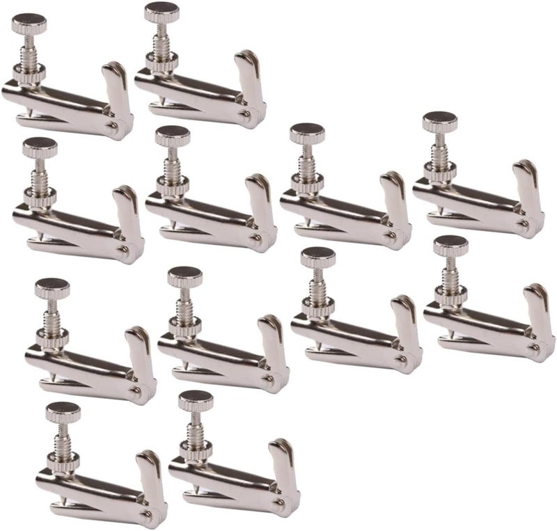 Toyvian 12pcs String Fine Adjuster for Violin Metal Violin Tuner Groove Design Easy Mounting Fine Tuning s - Image 1