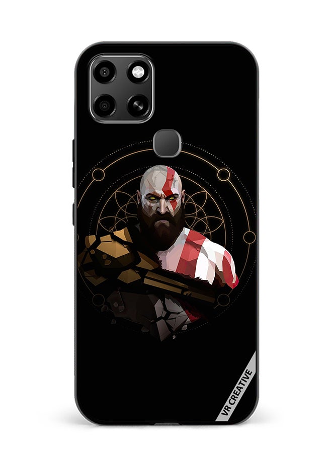 VR CREATIVE Protective Case Cover For Infinix Smart 6 God Of War, Kratos Design Multicolour - Image 1