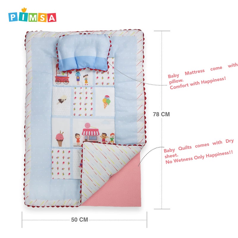PIMSA Baby Quilt Godadi for Toddlers with Dry-Sheet Ice Cream Print - Image 3