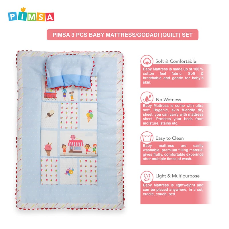 PIMSA Baby Quilt Godadi for Toddlers with Dry-Sheet Ice Cream Print - Image 4