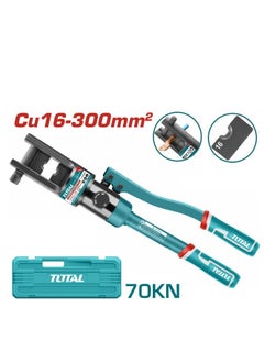 TOTAL Total Hydraulic Crimping Tool for Copper 16–240mm² – Heavy Duty Hexagon Crimping Tool with 70kN Force – Includes 11 Crimping Dies, O-Ring Set & BMC Case – Ideal for Electrical Cable Lug Crimping  - Image 1