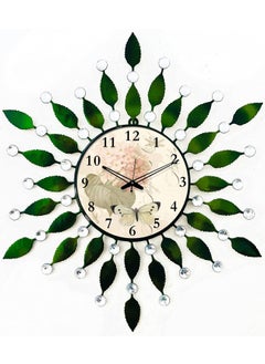 Nautical King Wall Clock for Home Stylish 20 inch dial 8 inch Green Black Colour Beautiful Flower Modern Antique Style Art Unique Office Decor Iron Metal Glass