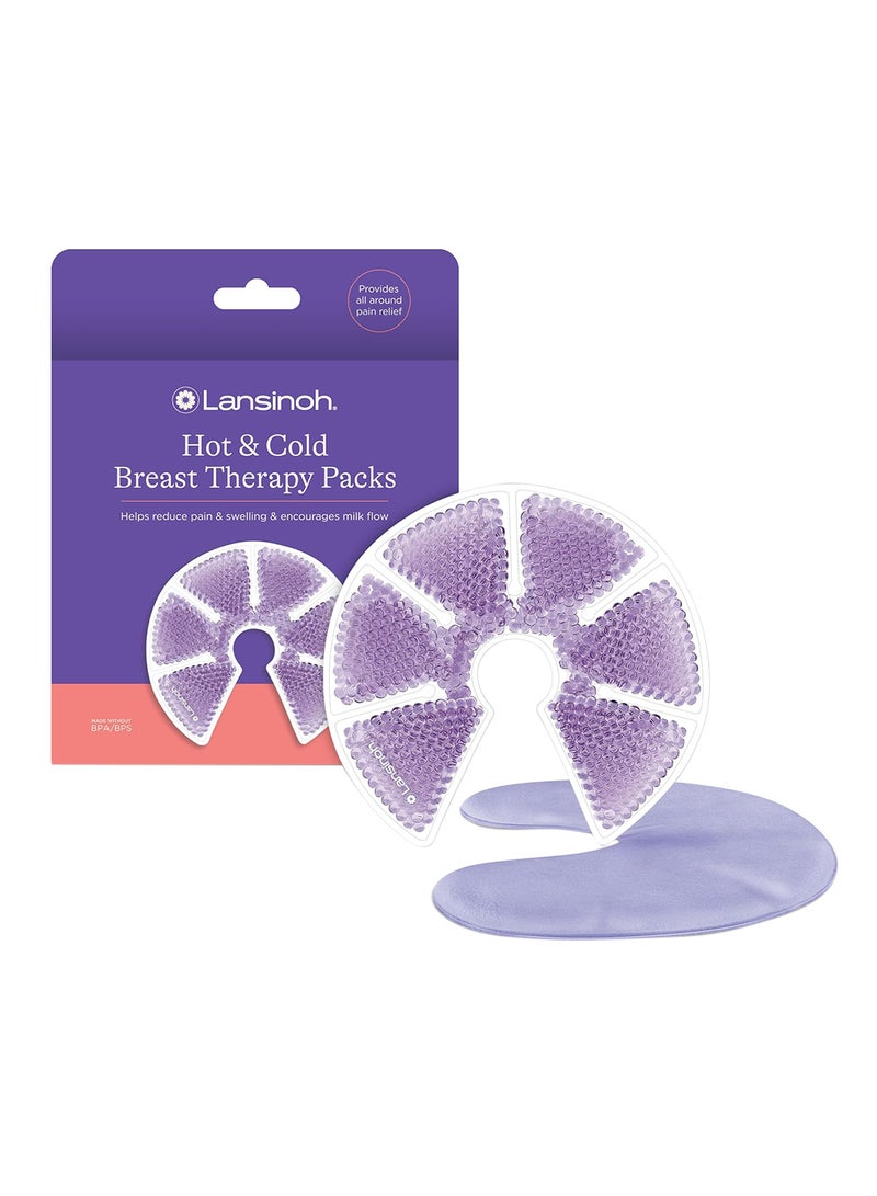 Pack of 2 Thera Pearl 3-in-1 Breast Therapy For Breastfeeding Moms With Unique Design-Purple - Image 1