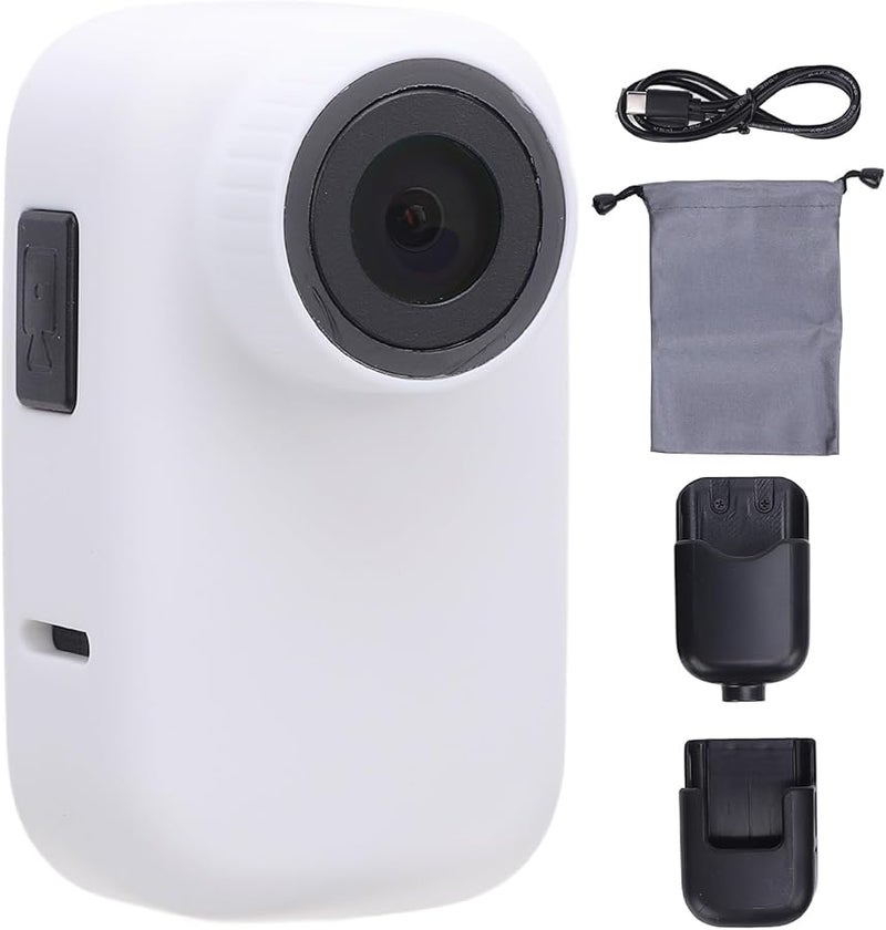 FILFEEL White Pet Body Worn Camera HD Resolution Water Portable Compact Design for Outdoor Travel - Image 1