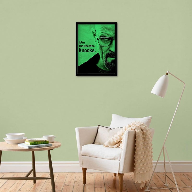 Craftolive Breaking Bad Walter I Am The One Who Knocks Dialogue Inspired Poster with Frame for Wall Decor Room Decor Home Decor Gift Framed Poster Wall Frame - Image 2