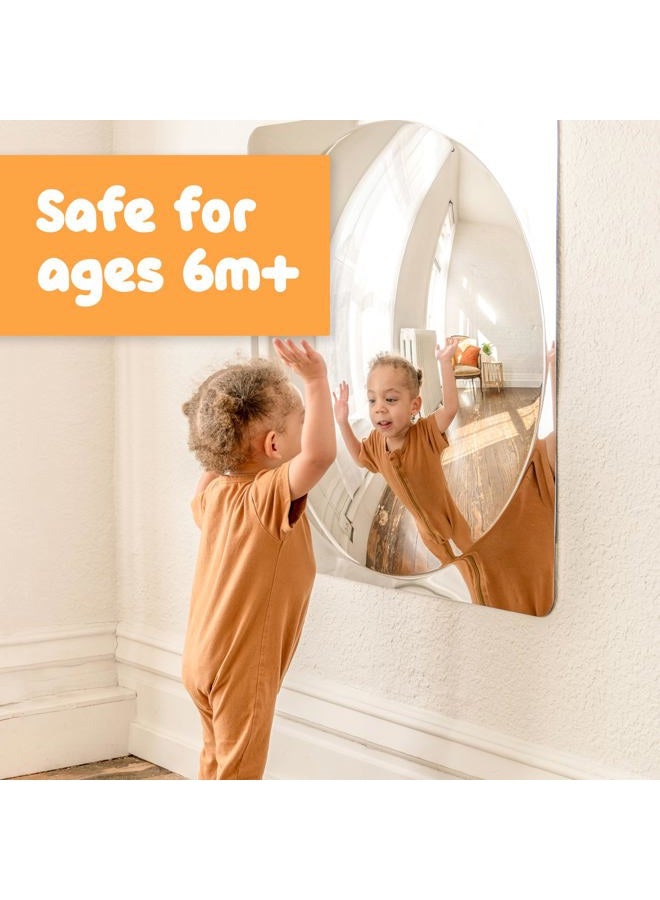 SPARK & WOW Sensory Wall Toddler Mirror - Giant - 1 Bubble - for Ages 6m+ - Easy-to-Clean Acrylic - Stimulate Cognitive Development - Image 2