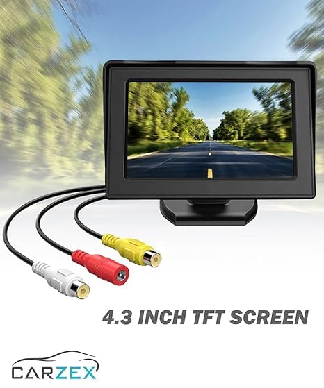 Carzex 4.3 Inch Universal TFT LCD Monitor Display for Car Dashboard Screen Rear View Monitor Only for Reverse Parking Camera (4.3 INCH Screen ONLY) - Image 4