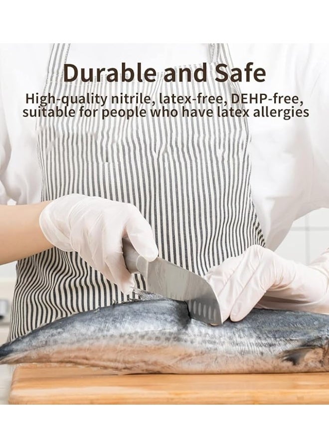 Disposable Nitrile Gloves 100 Pcs Heavy Duty Latex Free Food Safe Cooking & Cleaning Gloves Size L - Image 4