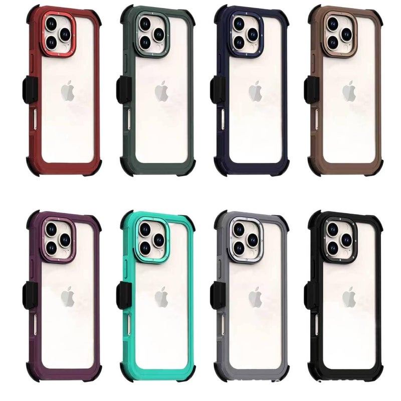 TPU Protective Case for iPhone 14 / 14 Plus / 14 Pro / 14 Pro Max with Drop Protection and Anti-Fingerprint plus Shockproof plus Kickstand plus Full Coverage in Blue - Image 3