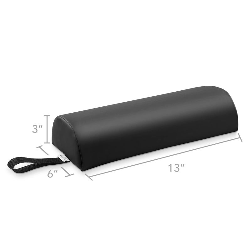Saloniture Half Round Neck Massage Table Bolster Pillow Pad - 13 x 6 x 3 Inch - Black - Image 2