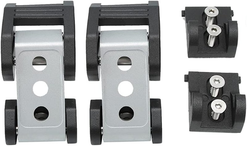 Hood Latch Catch Buckle Heavy Duty Aluminum Alloy Stainless Steel Hood Locking Buckle Replacement for JK Unlimited 2 Doors 4 Doors 2007 2017 Black Silver (Silver) - Image 3