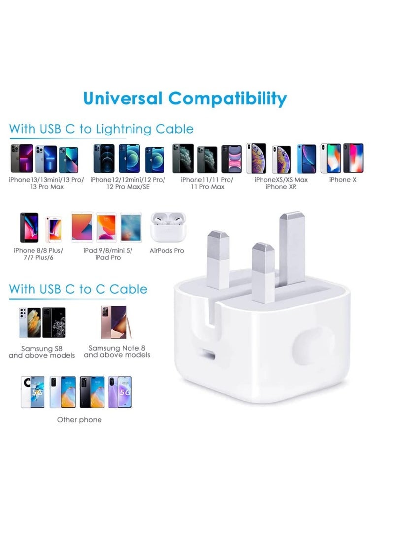 Gravity Phone 20W Charger 【Apple MFi Certified】 USB C Plug Fast Charge and USB C to Lightning Cable 2M PD Power Adapter Compatible with iPhone 13 Pro Max 13 12 SE2020 11 XR XS Max X 8 Plus iPad Pro Air Mini - Image 2