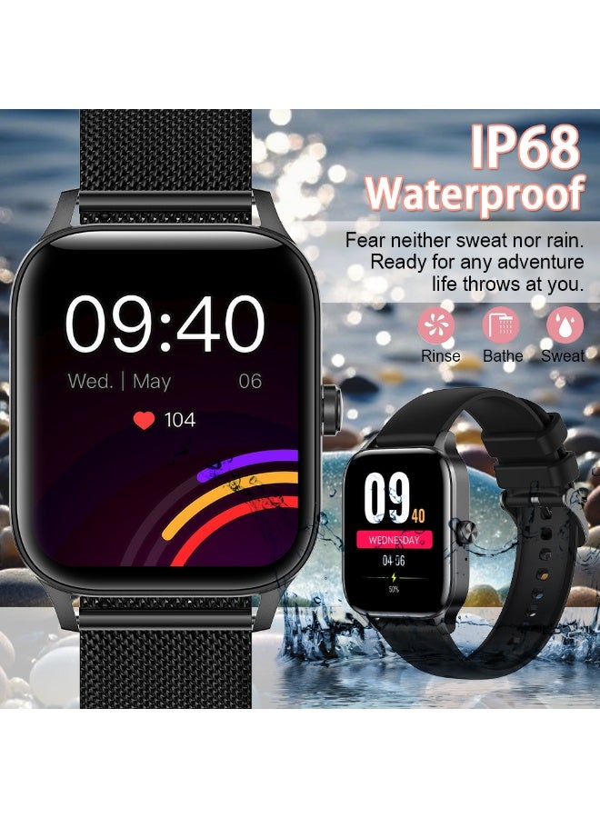 TDZDDYS ساعة ذكية خفيفة جدًا، متتبع اللياقة البدنية مع اتصال بلوتوث، شاشة HD 1.83 بوصة مقاومة للماء للرجال والنساء، متوافقة مع Android و iOS - Image 5