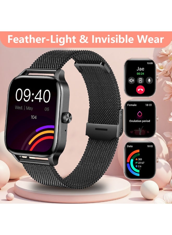 TDZDDYS ساعة ذكية خفيفة جدًا، متتبع اللياقة البدنية مع اتصال بلوتوث، شاشة HD 1.83 بوصة مقاومة للماء للرجال والنساء، متوافقة مع Android و iOS - Image 2