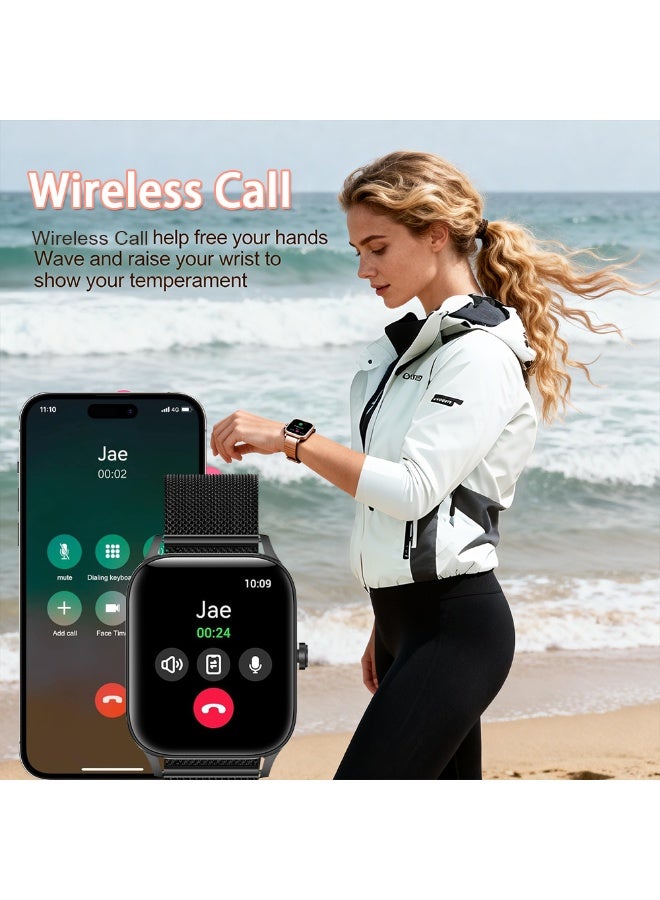 TDZDDYS ساعة ذكية خفيفة جدًا، متتبع اللياقة البدنية مع اتصال بلوتوث، شاشة HD 1.83 بوصة مقاومة للماء للرجال والنساء، متوافقة مع Android و iOS - Image 3