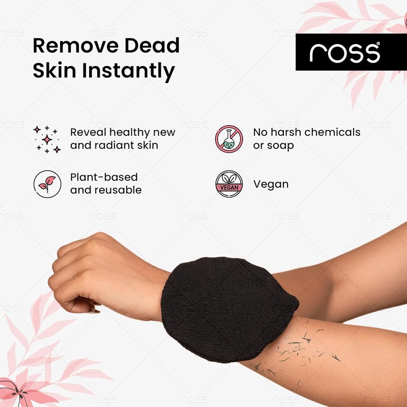 ROSS Korean-Style Bathing Mitt – Exfoliating Glove for Deep Cleansing, Dead Skin Removal, and Smoother Skin – Made of Premium Viscose Rayon Fiber for a Spa-Like Experience, Suitable for All Skin Types - Image 2