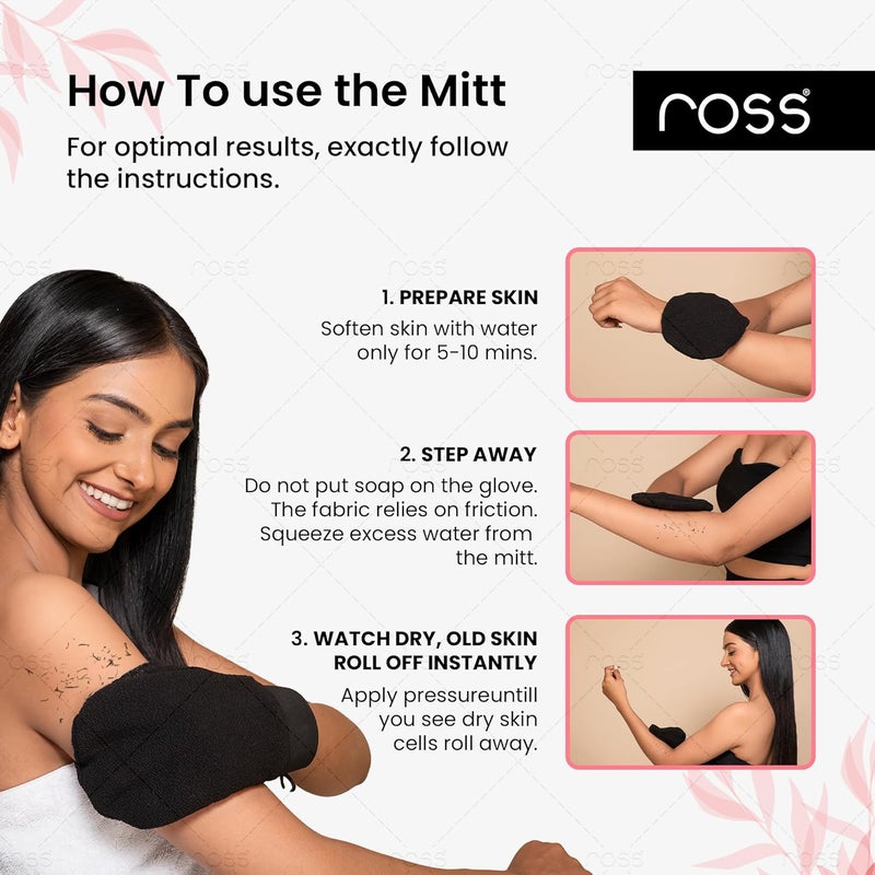 ROSS Korean-Style Bathing Mitt – Exfoliating Glove for Deep Cleansing, Dead Skin Removal, and Smoother Skin – Made of Premium Viscose Rayon Fiber for a Spa-Like Experience, Suitable for All Skin Types - Image 5
