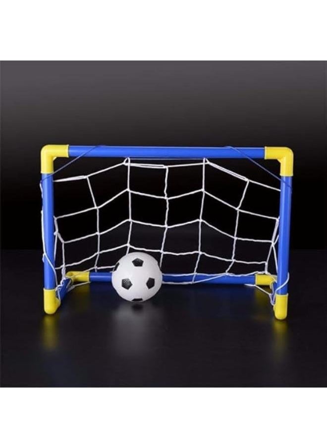 Generic Soccer Goal Net for Kids Toddlers Indoor Outdoor Backyard Includes Goal with Net Mini Soccer ball Hand Pump - Size : 53X32X38  - Image 1