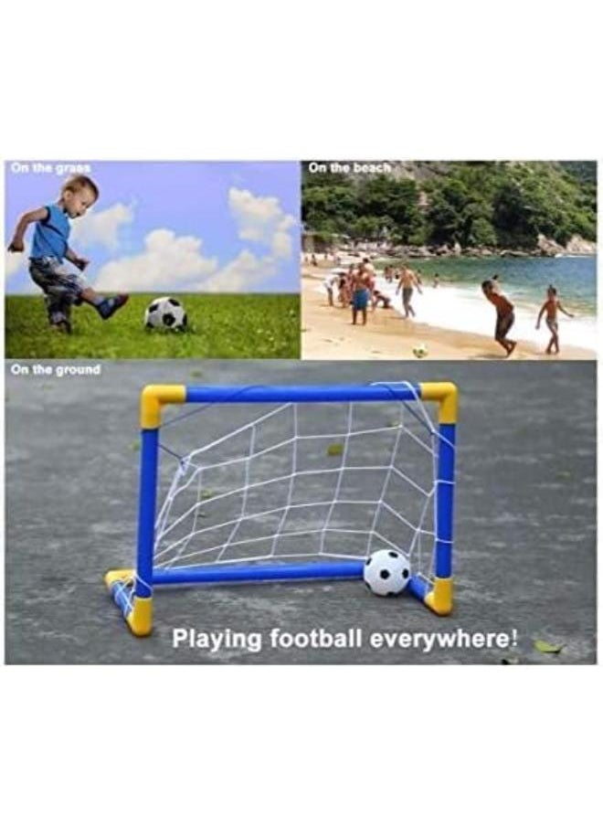 Generic Soccer Goal Net for Kids Toddlers Indoor Outdoor Backyard Includes Goal with Net Mini Soccer ball Hand Pump - Size : 53X32X38  - Image 3