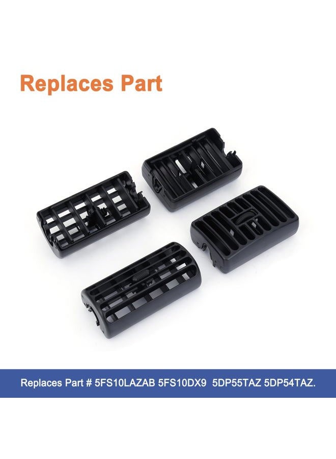 YOUYIEN Dashboard Air Duct Vent AC Heater Louver Outlet Grille (4PCS).Replaces Part # 5FS10LAZAB 5FS10DX9 5DP55TAZ 5DP54TAZ.Compatible with 1997-2006 Jeep Wrangler TJ 1997-2001 Cherokee - Image 2