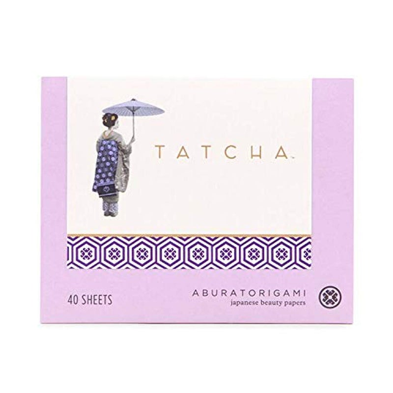 TATCHA أوراق تاتشا أبوراتوريغامي لامتصاص الزيوت: 100% ورق أباكا طبيعي وقطع ذهبية لامتصاص الزيوت الزائدة (40 عبوة) - Image 1